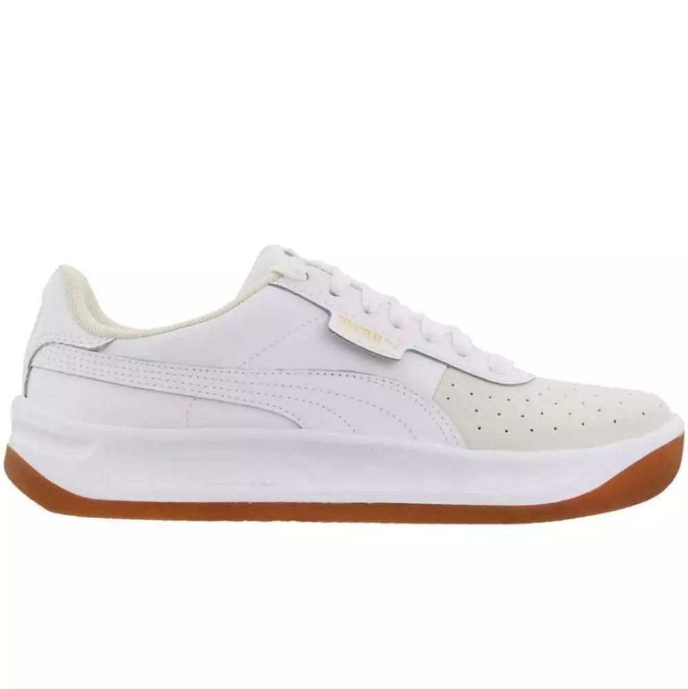 Puma California Exotic Perforated  Womens White Sneakers Casual Shoes 36…